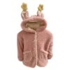 Lola + The Boys Girls Fluffy Bunny Star Coat
