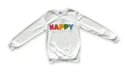 Lola + The Boys New Arrivals Happy Crystal Sweatshirt