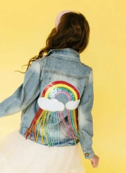Lola + The Boys Crystal Rain Denim Jacket New Arrivals