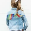 Lola + The Boys Crystal Rainbow Tassel Denim