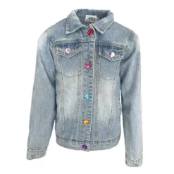 Lola + The Boys New Arrivals Light Bright Unicorn Denim Jacket