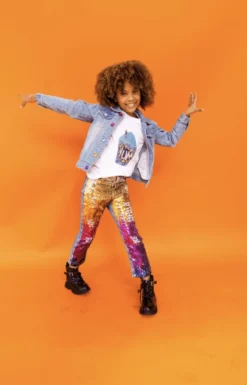 Lola + The Boys Ombre Sequin Jeans