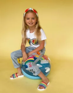 Lola + The Boys Scribble Rainbow Jeans