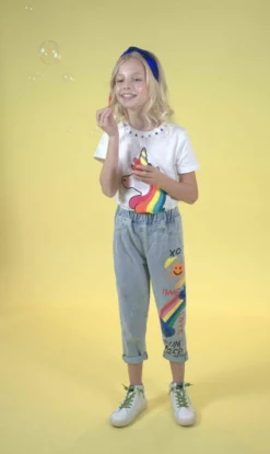 Lola + The Boys Scribble Rainbow Jeans