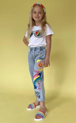 Lola + The Boys Scribble Rainbow Jeans