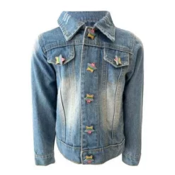 Lola + The Boys Rainbow Stars Denim Jacket New Arrivals