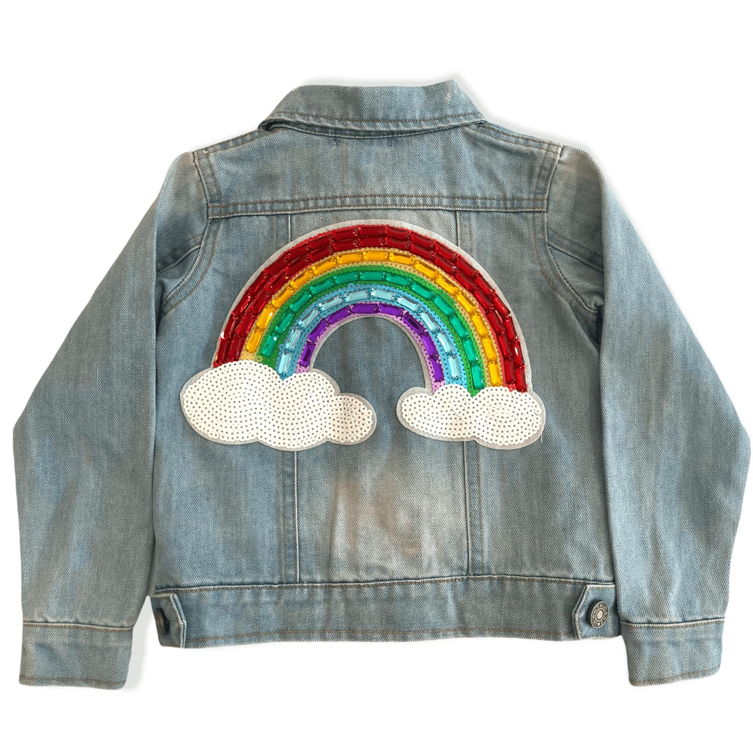 Lola + The Boys Somewhere Over The Rainbow Denim Jacket Girls 6 Lola + The Boys Somewhere Over The Rainbow Denim Jacket Girls