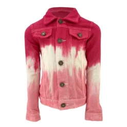 Lola + The Boys Star Struck Lips Dip Dye Denim Jacket