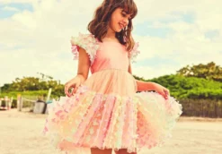 Lola + The Boys New Arrivals 3D Butterfly Puffy Sleeve Dress PREORDER Ships 7/20