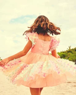 Lola + The Boys New Arrivals 3D Butterfly Puffy Sleeve Dress PREORDER Ships 7/20