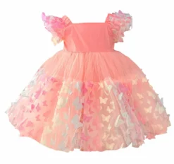 Lola + The Boys New Arrivals 3D Butterfly Puffy Sleeve Dress PREORDER Ships 7/20