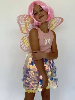 Lola & The Boys Butterfly Paillette Dress