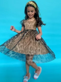 Lola + The Boys Cheetah Tulle Dress