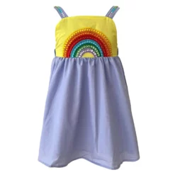 Lola + The Boys Girls Crystal Rainbow Sun Dress