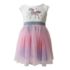 Lola + The Boys Crystal Unicorn Tutu Dress