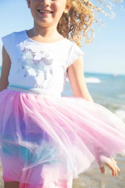 Lola + The Boys Crystal Unicorn Tutu Dress