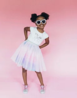 Lola + The Boys Crystal Unicorn Tutu Dress