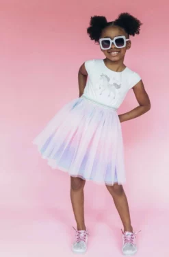 Lola + The Boys Crystal Unicorn Tutu Dress