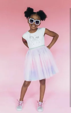 Lola + The Boys Crystal Unicorn Tutu Dress