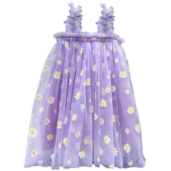 Lola + The Boys Daisy Lavender Tulle Dress Girls