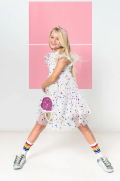 Lola + The Boys Girls Funfetti Dress