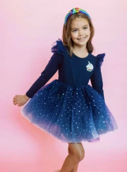 Lola + The Boys Girls Unicorn Stardust Tutu Dress
