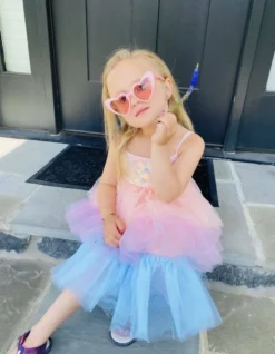 Lola + The Boys Paillette Ombre Tutu Dress