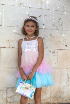 Lola + The Boys Paillette Ombre Tutu Dress