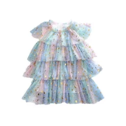 Lola + The Boys Girls Pastel Stars Dress