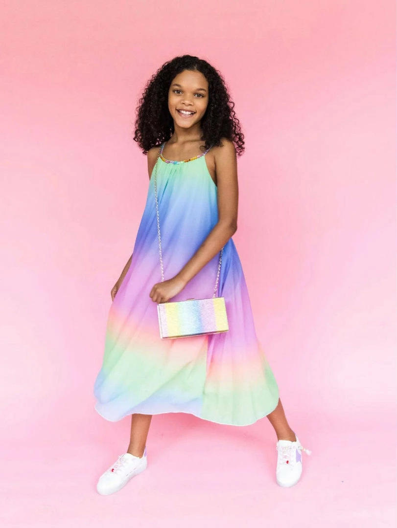 Lola + The Boys Rainbow Ombre Gem Dress 10 Lola + The Boys Rainbow Ombre Gem Dress