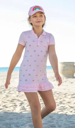 Lola + The Boys Rainbow Ruffle Dream Dress Girls