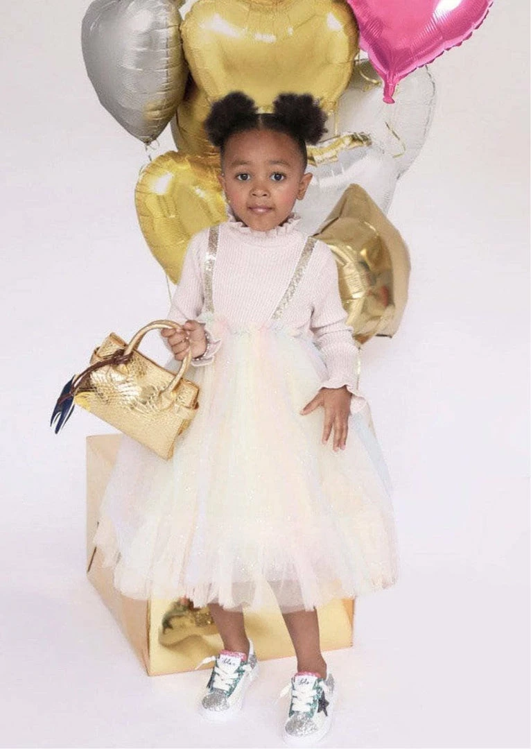 Lola + The Boys Girls Rainbow Shimmer Tulle Dress 5 Lola + The Boys Girls Rainbow Shimmer Tulle Dress