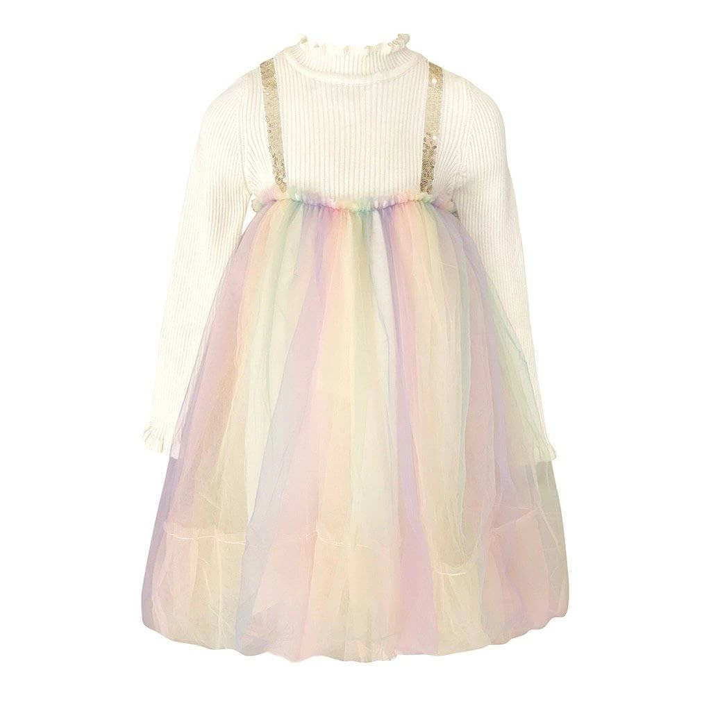 Lola + The Boys Girls Rainbow Shimmer Tulle Dress 7 Lola + The Boys Girls Rainbow Shimmer Tulle Dress
