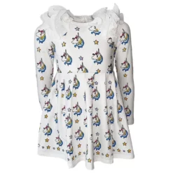 Lola + The Boys Rainbow Unicorn Dream Dress Girls