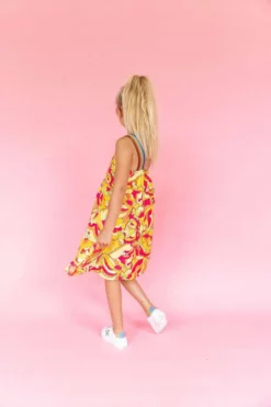 Lola + The Boys Retro Rainbow Dress Girls