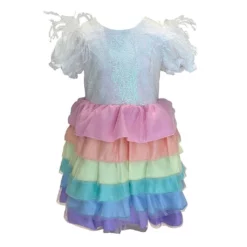 Lola + The Boys New Arrivals Satin Rainbow Dream Dress