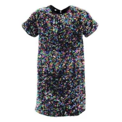 Lola + The Boys Girls Shimmer Stardust Sequin Dress