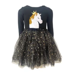 Lola + The Boys Sleepy Unicorn Stardust Tutu Dress Girls