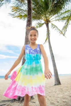Lola + The Boys Girls South Beach Tie Dye Dress