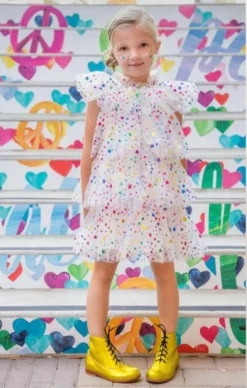 Lola + The Boys Tiers Of Rainbow Dress New Arrivals