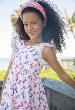 Lola + The Boys Unicorn & Rainbows Dress