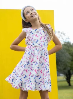 Lola + The Boys Unicorn & Rainbows Dress