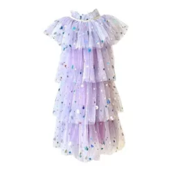 Lola + The Boys Foil Hearts Tulle Dress New Arrivals
