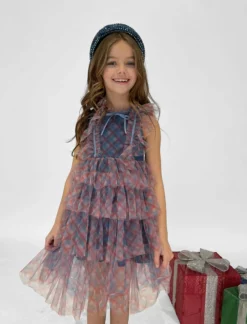 Lola + The Boys New Arrivals Pretty In Plaid Tulle Dress