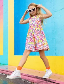 Lola + The Boys Smiley Flowers Dress