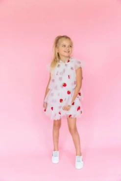 Lola + The Boys Strawberry Tulle Dress