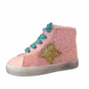 Lola + The Boys Baby Pink Sherpa High Tops