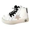 Lola + The Boys Girls Black Happy High-Top Sneaker