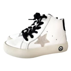 Lola + The Boys Girls Black Happy High-Top Sneaker