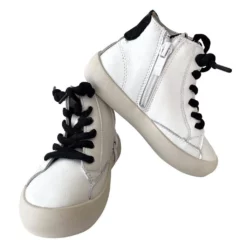 Lola + The Boys Girls Black Happy High-Top Sneaker
